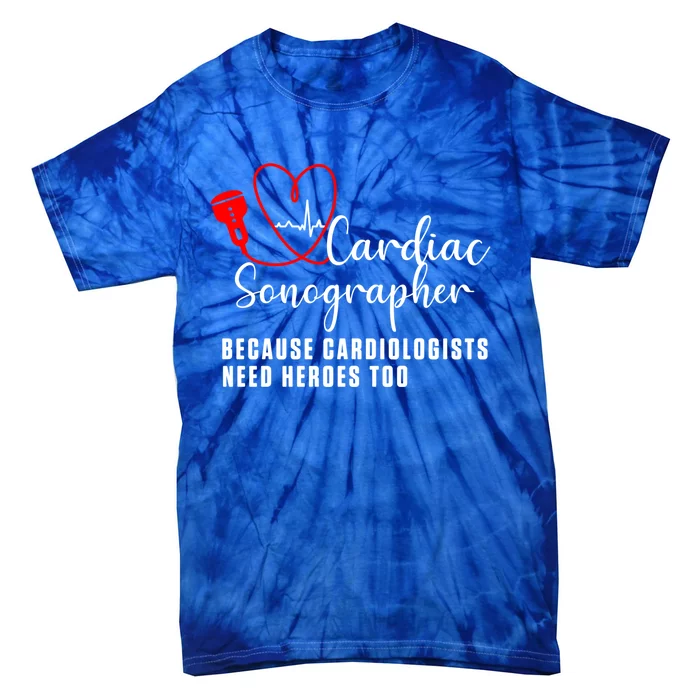 Cardiac Sonographer Echo Tech Learn Rdcs Gift Tie-Dye T-Shirt