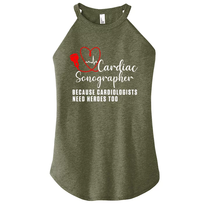 Cardiac Sonographer Echo Tech Learn Rdcs Gift Women’s Perfect Tri Rocker Tank