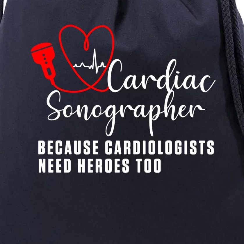 Cardiac Sonographer Echo Tech Learn Rdcs Gift Drawstring Bag