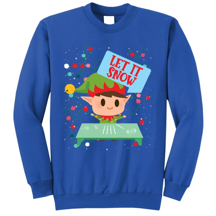 Cocaine Santa Elf Gift Sweater Let It Snow Meaningful Gift Sweatshirt