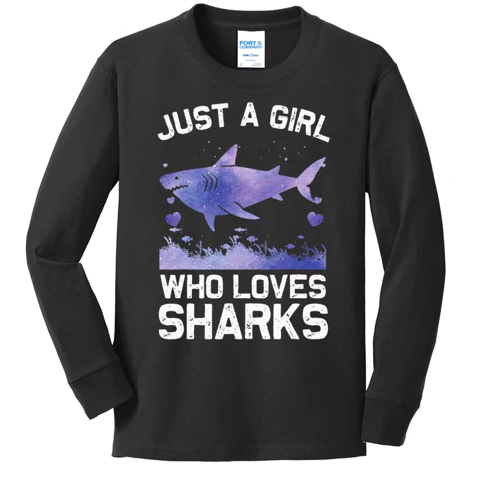 Cool Shark For Wo Shark Whale Shark Lover Kids Long Sleeve Shirt