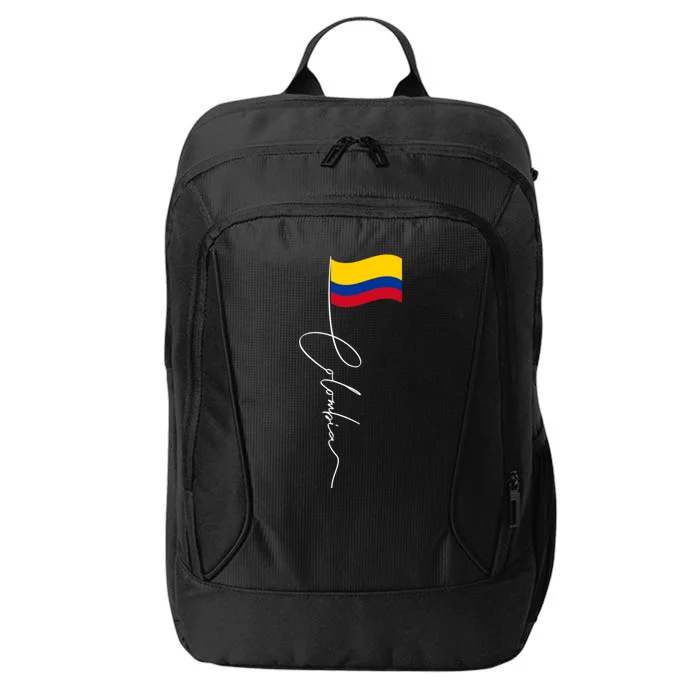 Colombia Signature Flag Pole Patriotic Colombian Flag City Backpack