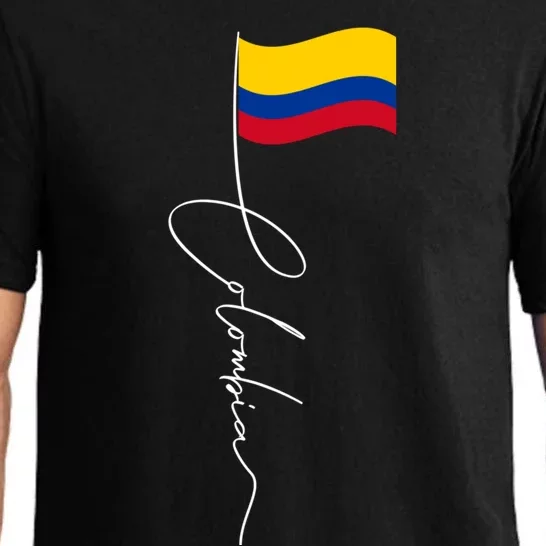 Colombia Signature Flag Pole Patriotic Colombian Flag Pajama Set