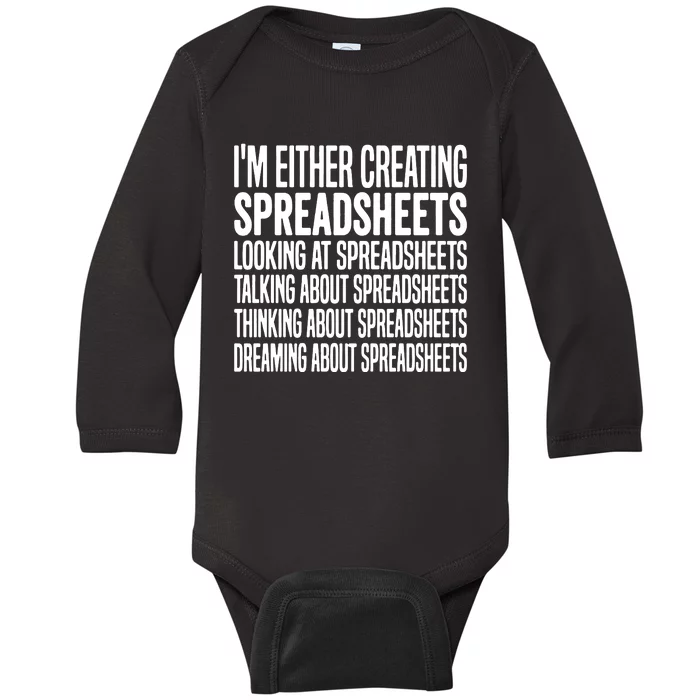 Creating Spreadsheet For That Office Worker Baby Long Sleeve Bodysuit