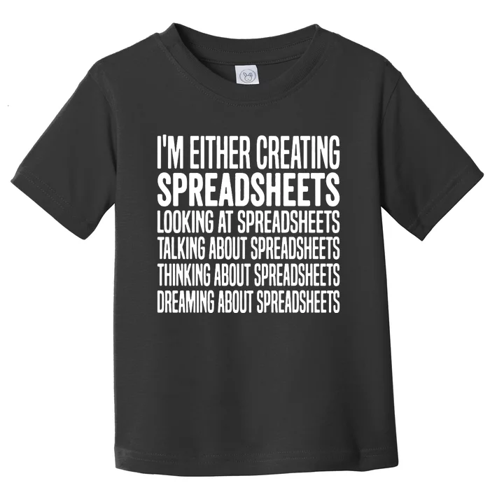 Creating Spreadsheet For That Office Worker Toddler T-Shirt