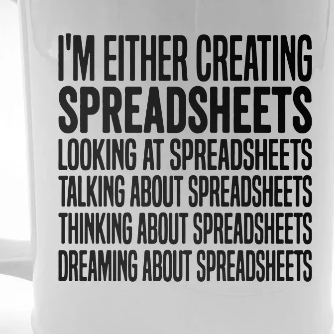 Creating Spreadsheet For That Office Worker Front & Back Beer Stein