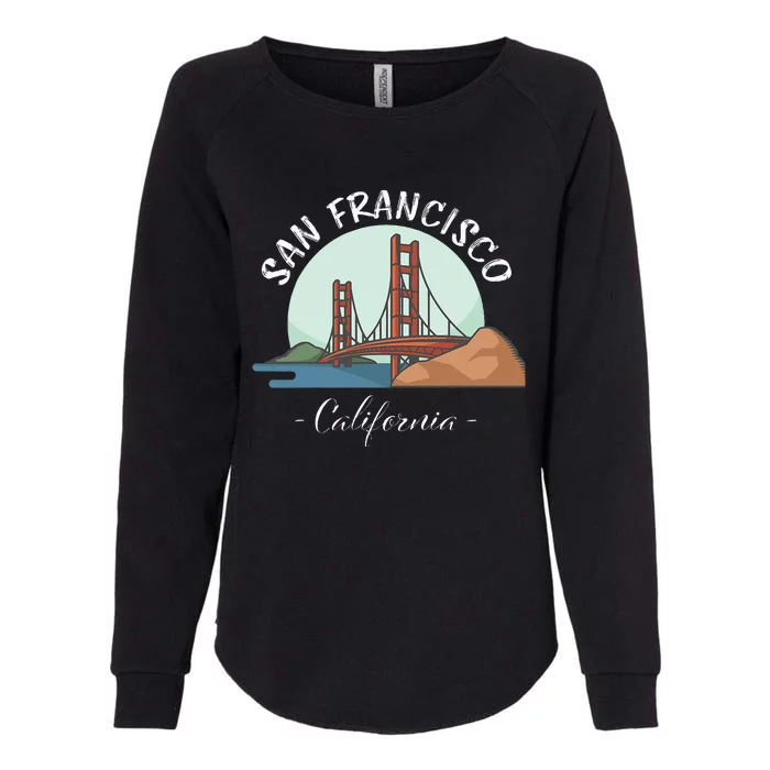 California San Francisco Gift Golden Gate Bridge Souvenir Womens California Wash Sweatshirt