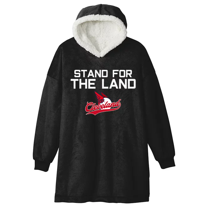 Cleveland Stand For The Land Hooded Wearable Blanket