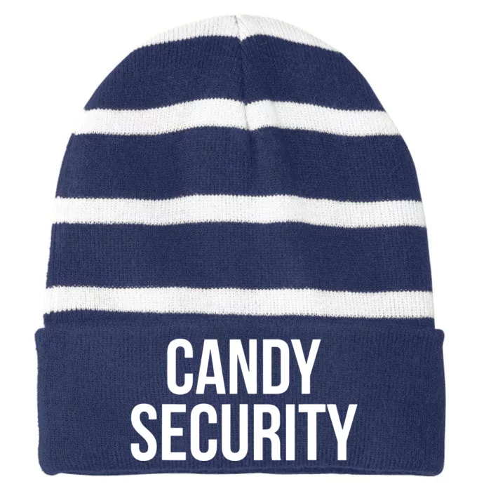 Candy Security Funny Halloween Costume For Parents Striped Beanie with Solid Band