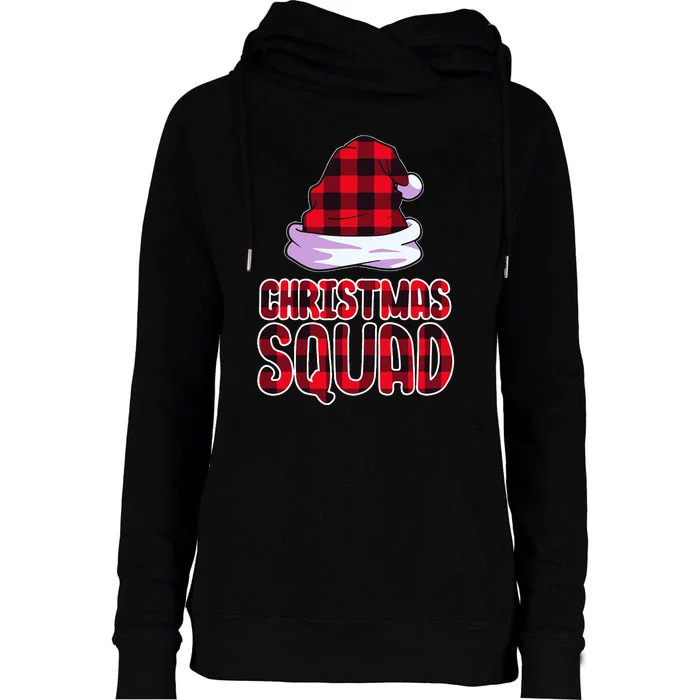 Christmas Squad Family Group Matching Christmas Party Pajama Womens Funnel Neck Pullover Hood