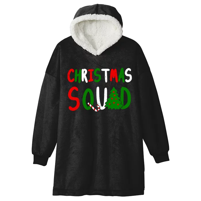 Christmas Squad Family Matching Hooded Wearable Blanket