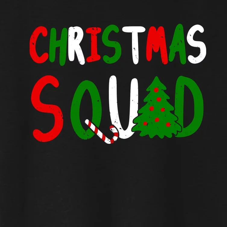 Christmas Squad Family Matching Women's Crop Top Tee