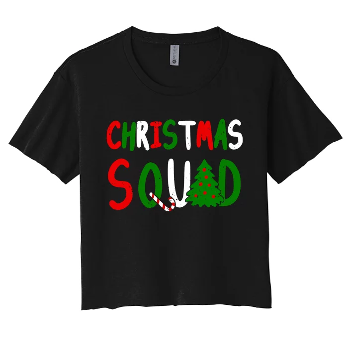 Christmas Squad Family Matching Women's Crop Top Tee