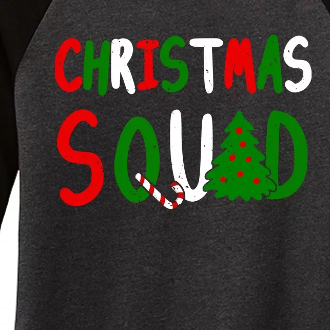 Christmas Squad Family Matching Women's Tri-Blend 3/4-Sleeve Raglan Shirt