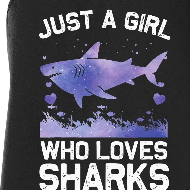 Cool Shark For Women Kids Shark Whale Shark Lover Women's Racerback Tank