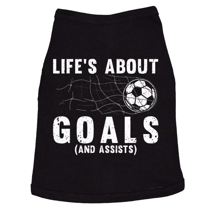 Cool Soccer For Men Women Soccer Lovers Player Football Goal Doggie Tank