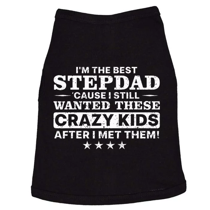 Cool Stepdad For Men Father Step Dad Parenthood Stepfather Doggie Tank