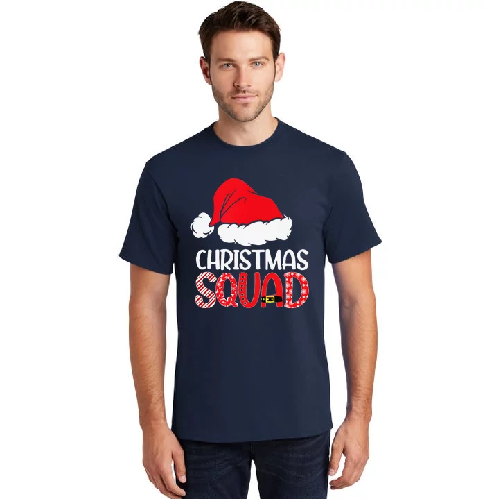 Christmas Squad Family Group Matching Santa Hat Xmas Tall T-Shirt