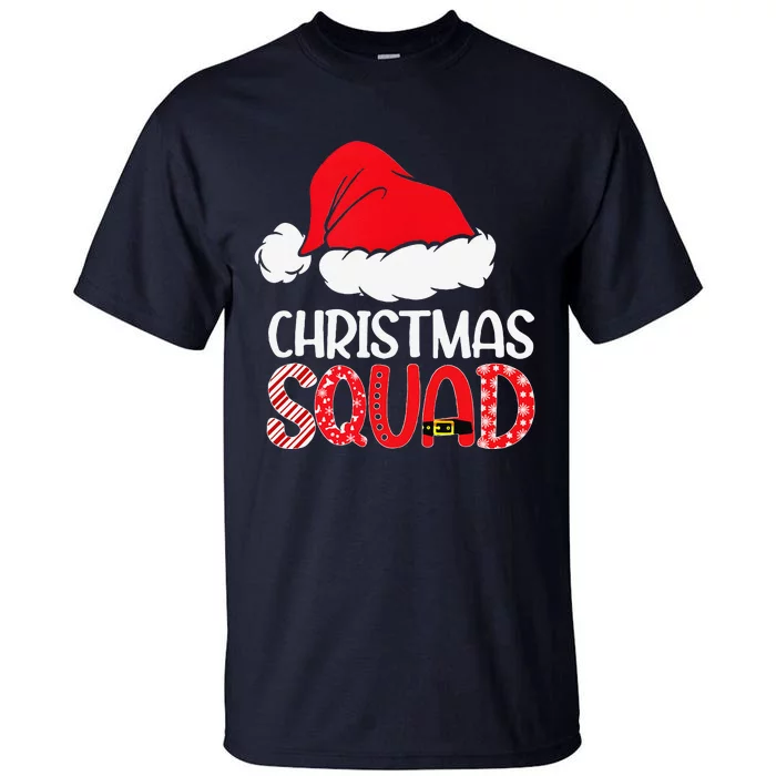 Christmas Squad Family Group Matching Santa Hat Xmas Tall T-Shirt