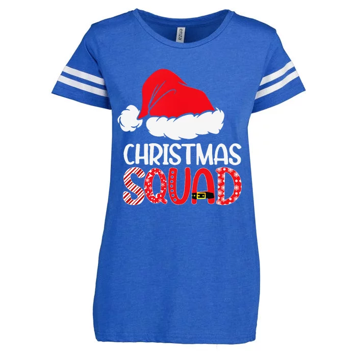 Christmas Squad Family Group Matching Santa Hat Xmas Enza Ladies Jersey Football T-Shirt