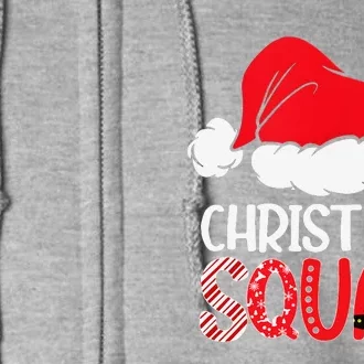 Christmas Squad Family Group Matching Santa Hat Xmas Full Zip Hoodie