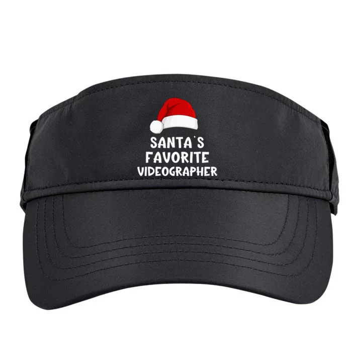 Christmas Santa's Favorite Videographer Funny Xmas Pajama Adult Drive Performance Visor