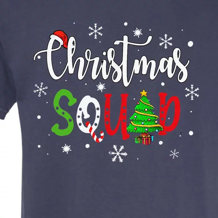 Christmas Squad Funny Family Matching Pajamas Garment-Dyed Heavyweight T-Shirt