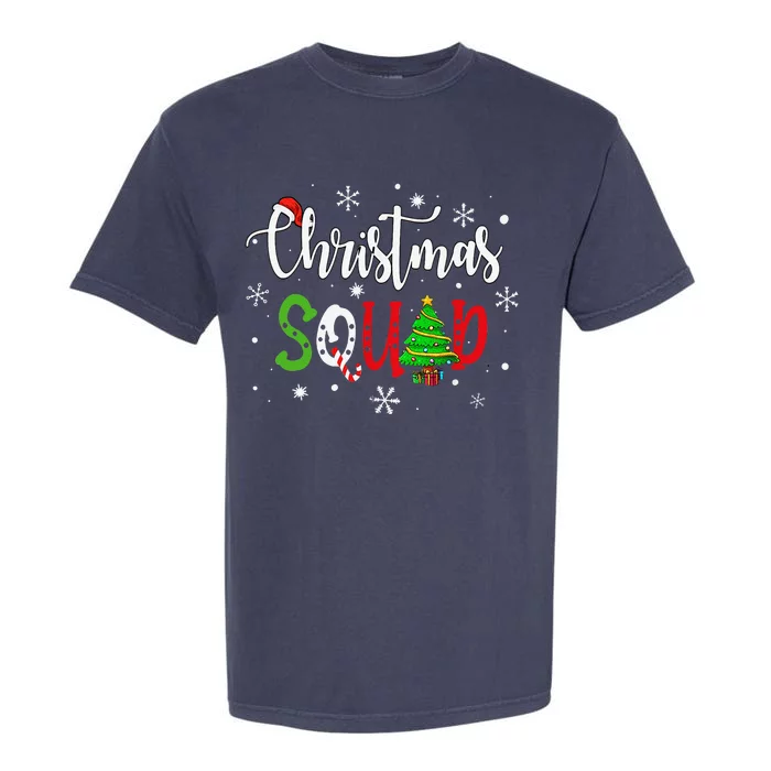 Christmas Squad Funny Family Matching Pajamas Garment-Dyed Heavyweight T-Shirt