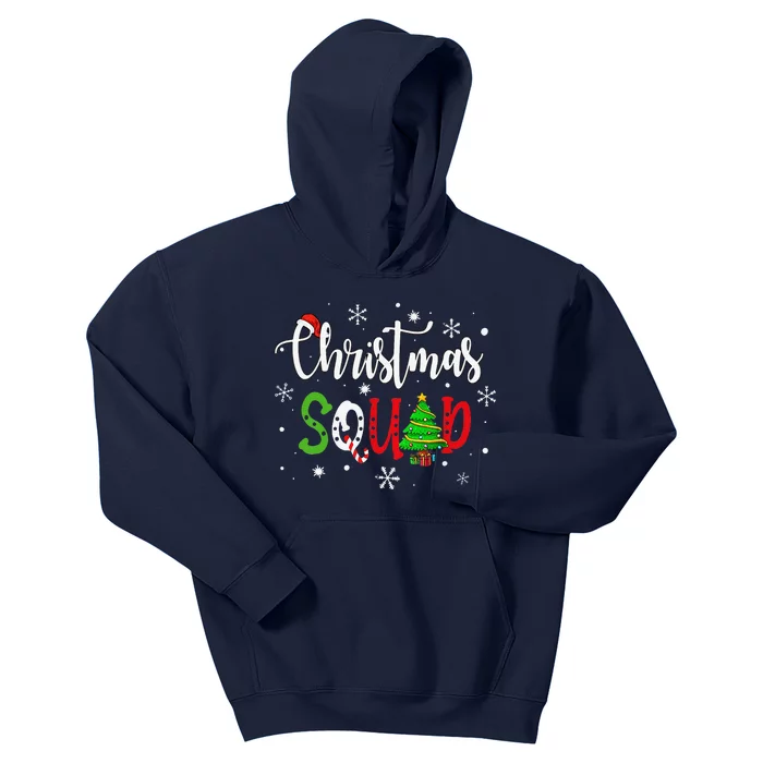 Christmas Squad Funny Family Matching Pajamas Kids Hoodie