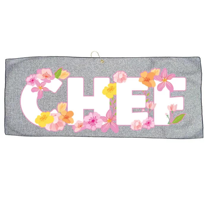 Chef Spring Floral Large Microfiber Waffle Golf Towel