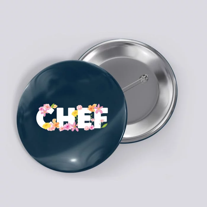 Chef Spring Floral Button