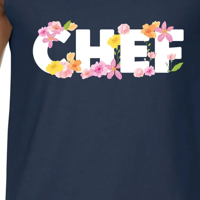 Chef Spring Floral Comfort Colors® Tank Top