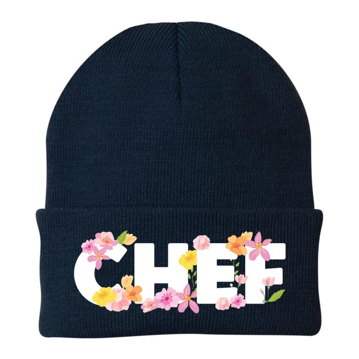 Chef Spring Floral Knit Cap Winter Beanie