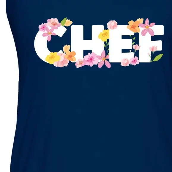 Chef Spring Floral Ladies Essential Flowy Tank