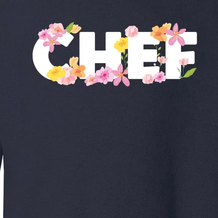 Chef Spring Floral Toddler Sweatshirt