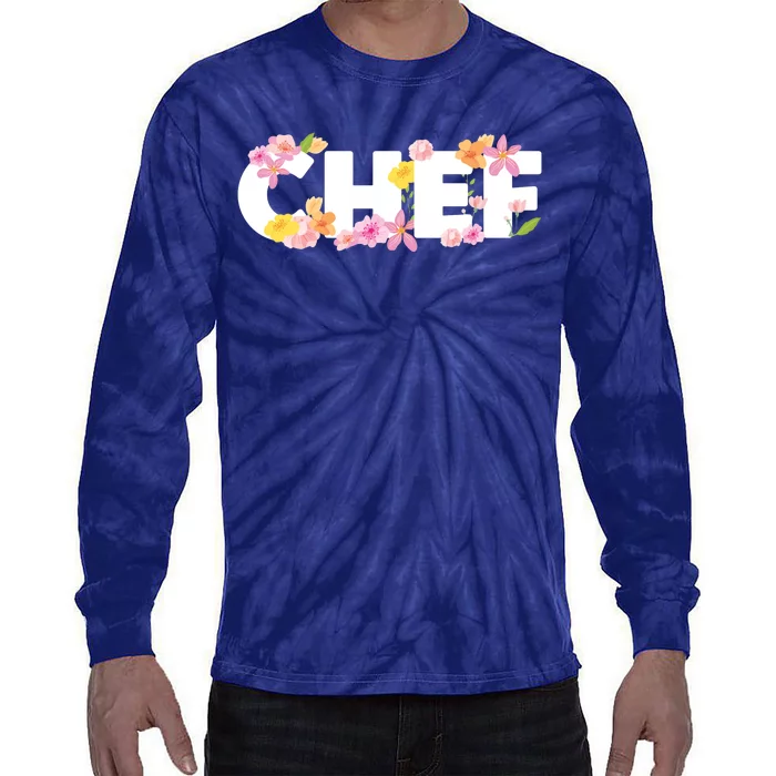 Chef Spring Floral Tie-Dye Long Sleeve Shirt