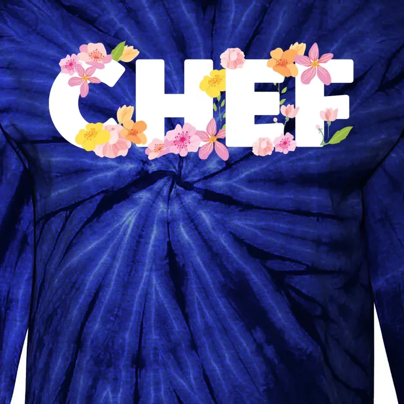 Chef Spring Floral Tie-Dye Long Sleeve Shirt