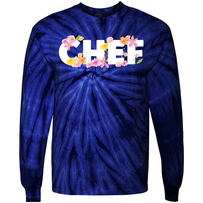 Chef Spring Floral Tie-Dye Long Sleeve Shirt