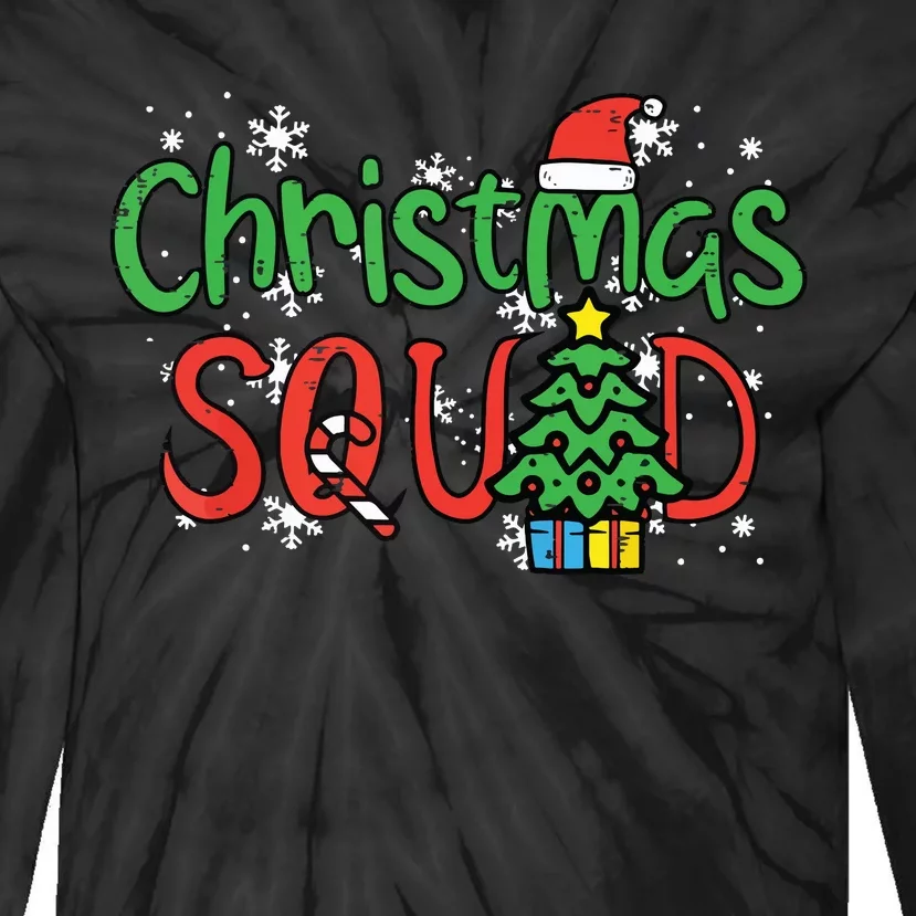 Christmas Squad Family Xmas Crew Tie-Dye Long Sleeve Shirt