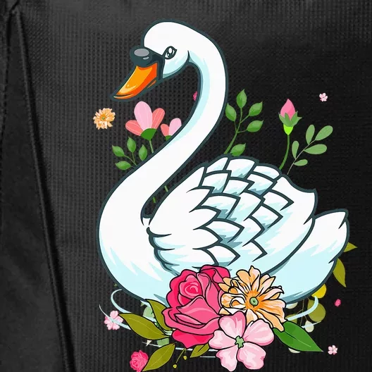 Cool Swan For   Swans Floral Waterfowl Bird Flower City Backpack