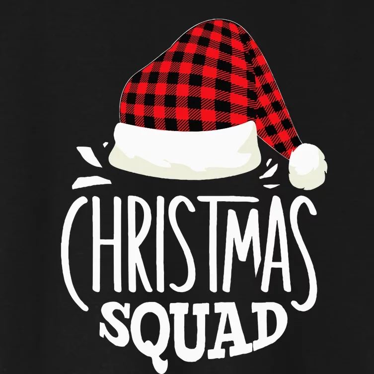 Christmas Squad Family Group Matching Christmas Pajama Party Women's Crop Top Tee