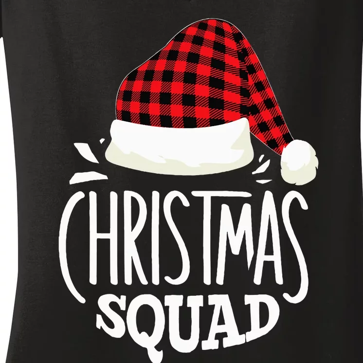 Christmas Squad Family Group Matching Christmas Pajama Party Women's V-Neck T-Shirt