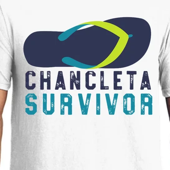 Chancleta Survivor Funny Flip Flop Gift Pajama Set