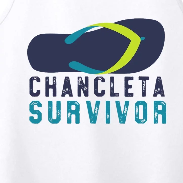 Chancleta Survivor Funny Flip Flop Gift Performance Tank