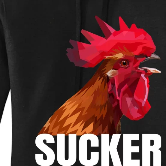 Cock Sucker Funny Rooster Joke Women's Pullover Hoodie