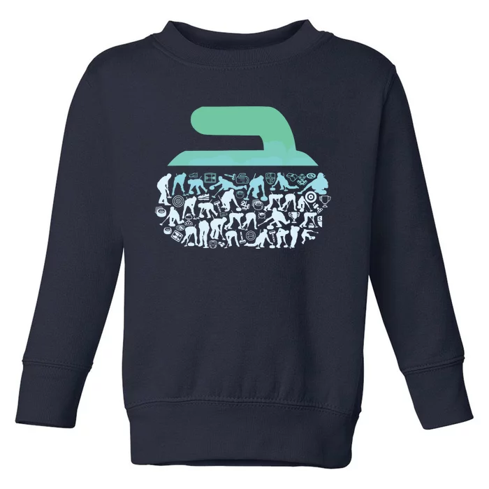 Curling Ston For Curler Curling Player Boy Curling Toddler Sweatshirt