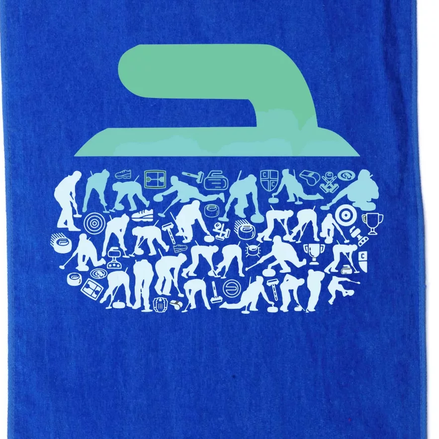 Curling Ston For Curler Curling Player Boy Curling Platinum Collection Golf Towel