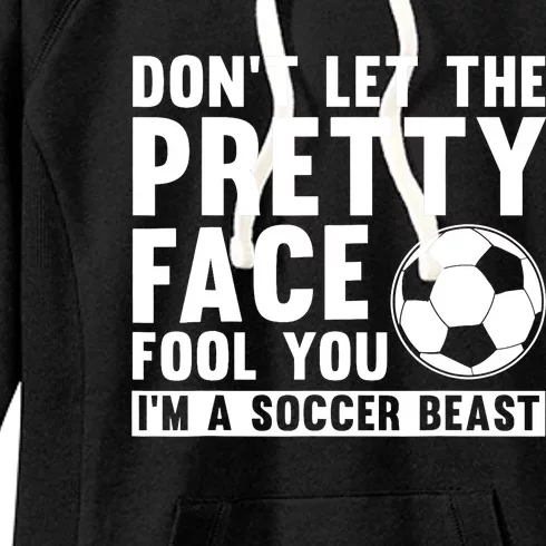 Cool Soccer For Wo Teen Soccer Lover Player Sports Women's Fleece Hoodie