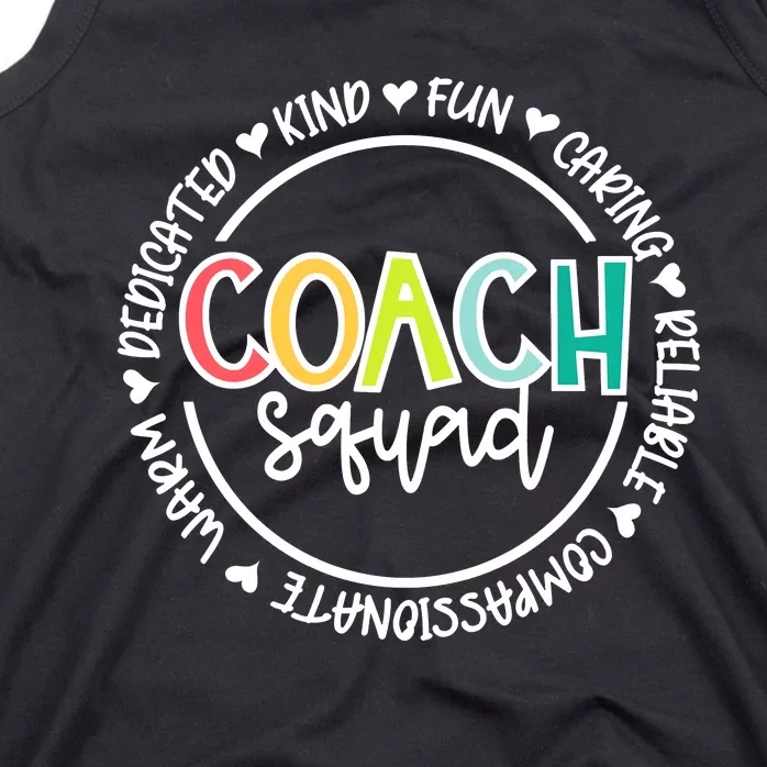 Coach Squad Funny Matching Team Group Coach Tank Top