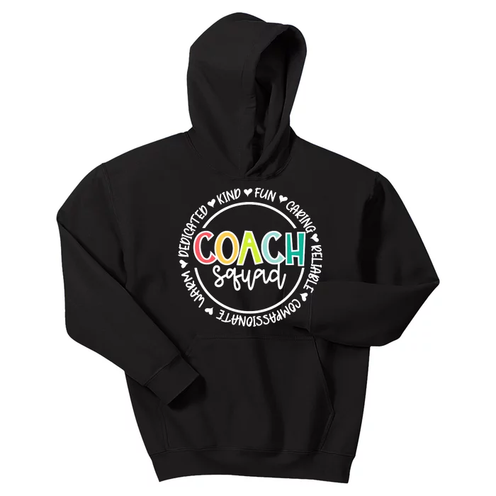 Coach Squad Funny Matching Team Group Coach Kids Hoodie